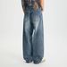 Men's Clothing Heavyweight Bamboo Washed Denim Jeans Loose Fitting Wide Leg Trousers For Men And Women Street Style Retro High Street_mkmklike.com