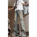 Ripped Jeans Men's Straight Loose Washed Retro American High Street Pants Trendy Brand Ruffian Handsome Scimitar Slightly Pulled Pants_mkmklike.com
