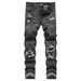 Men's Distressed Ripped Denim Jeans Baggy American Streetwear High Fashion Urban Style Clothing_mkmklike.com