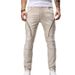 Retro Stretch Denim Jeans Zipper Patchwork Motorcycle Style Men's Trendy_mkmklike.com