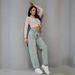 Women's High Waist Wide Leg Jeans – Vintage Blue Flared Denim Pants For Casual & Boho Style (Sizes 25-32)_mkmklike.com