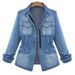 women's denim jacket tight slimming denim jacket jacket women's_mkmklike.com