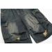 Men's 2026 American Vintage Washed Multi-Pocket Cargo Denim Shorts, Pleated Stylish Loose Draped 7/7 Capri Casual Jeans Pants_mkmklike.com