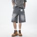 Men's Ripped And Distressed Denim Shorts Straight Leg Loose Fit Casual Five Point Pants Trendy Summer Style_mkmklike.com