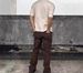 Inspired Workwear Jeans – Stretch Flared Cargo Pants With Zip Detailing (S-XL, 80% Cotton, Black/Brown)_mkmklike.com