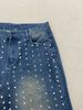 Stylish Rhinestone Embellished Women's Jeans - High Waist Straight Leg Denim Pants For Casual & Party Wear_mkmklike.com