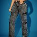 Women's Clothing High Elastic Multi Pocket Cargo Pants American Style Denim Trousers Hot Selling Jeans_mkmklike.com