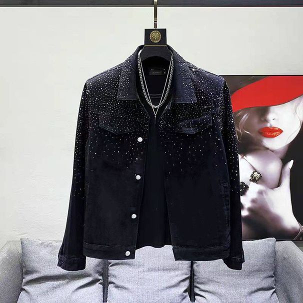 Men's Clothing High End Jacket Men's Spring And Autumn New Hot Diamond Lapel Jacket Men's Fashion Brand Tops_mkmklike.com