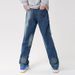 Nordmann American High Street Jeans Men New Washed Retro Nostalgic Casual Pants Loose Straight Versatile Long Trousers_mkmklike.com