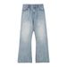 Men's Clothing & Archer0603 & American High Street Trendy Brand Washed Distressed Light Blue Slim Fit Flared Casual Jeans For Men_mkmklike.com