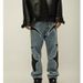 Men's Clothing Hiphop Patchwork Contrast Jeans Men's Loose Trendy Straight Casual Mopping Pants_mkmklike.com