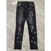 Streetwear Splatter Jeans – Slim Fit Spray-Paint Denim With Urban Graffiti Edge (S-3XL, Stretch Washed Black, Unisex Skinny Fit)_mkmklike.com
