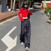 Autumn Bestseller: Denim-colored American Retro Washed Loose Straight-Leg Jeans For Women With Embroidery And Draped_mkmklike.com