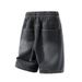 Men's plus Size Loose Casual Versatile American Style Denim Shorts Elastic Waist Trendy Washed Look Summer New_mkmklike.com
