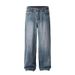 Men's Clothing Wide Leg Jeans High Street Washed Loose Trendy Casual Straight Pants_mkmklike.com