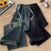 Men's Elastic Waist Straight Leg Jeans American Retro Washed Loose Casual Versatile Long Pants Spring Autumn Style_mkmklike.com