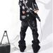 Vintage Ripped Hot Diamond Star Jeans Men's Teen Hip Hop Rock Old Flared Pants_mkmklike.com