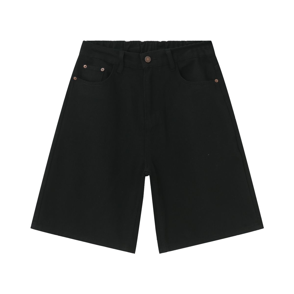 EF JEANS | 2024 Summer New Product Simple Solid Color Semi-elastic Waist Casual Pants Straight Five-point Pants Trendy Men And Women_mkmklike.com