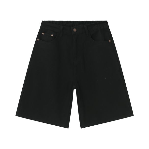 EF JEANS | 2024 Summer New Product Simple Solid Color Semi-elastic Waist Casual Pants Straight Five-point Pants Trendy Men And Women_mkmklike.com