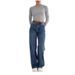 Women's Wide-Leg Jeans – High Waist Flared Denim Pants – Fashion Stretch Cotton Trousers_mkmklike.com