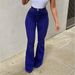 European And American Style Bell-bottom Plus-size Women's Jeans, Sexy Tight-fitting Butt-lifting Pencil Pants JN20_mkmklike.com