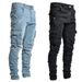 Factory Direct Men's Denim Cloth With Side Pockets Outdoor Jeans Zipper Pencil Pants Casual Pants Casual Men's Jeans_mkmklike.com