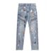 Men's Clothing Ink Splashed Jeans Fashionable Splatter Paint Ripped Skinny Jeans High Street Fashion Slim Fit Stretch Denim Pants For Casual & Riding_mkmklike.com