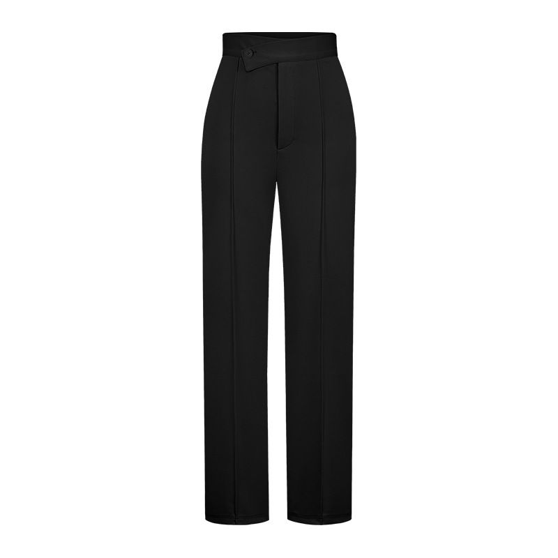 Women's clothing casual pants temperament commuting slightly flared trousers versatile fashionable wide leg pants for women_mkmklike.com