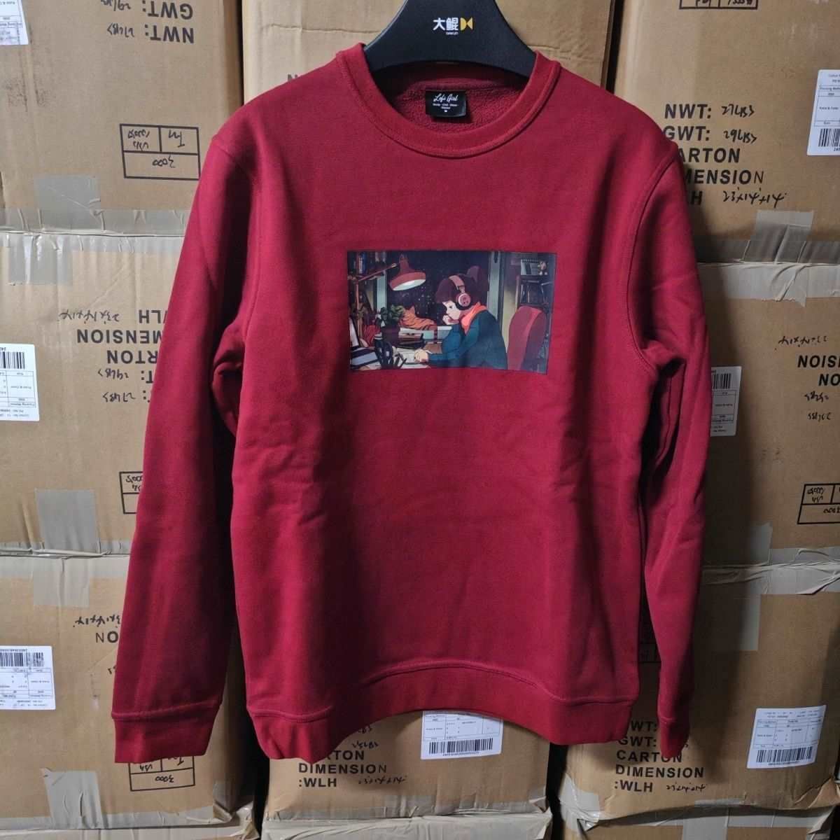 BOY BOY BOY Off-Season Pullover Crew Neck Fleece-Lined Long Sleeve Sweatshirt Autumn Winter Export To France Couple Style Unisex_mkmklike.com