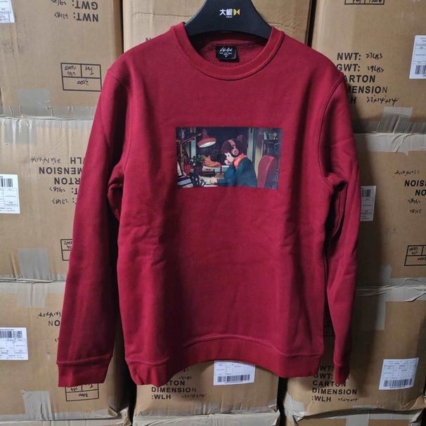 BOY BOY BOY Off-Season Pullover Crew Neck Fleece-Lined Long Sleeve Sweatshirt Autumn Winter Export To France Couple Style Unisex_mkmklike.com