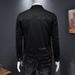 Loom Europe Station 2025 Spring And Autumn New Men's Jacket Trendy Brand Printed Denim Turn-down Collar Slim Fit Youth_mkmklike.com