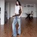 Men's Clothing Vintage Washed Distressed Cat Whisker Micro Flare Jeans In Ice Blue - High Waisted Cotton Denim Pants For Women & Men_mkmklike.com