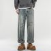American Retro Spring Jeans, Men's Straight Harlan Loose Trendy Brand Washed Double Craft Middle Waist Youth Large Size K11 Denim_mkmklike.com