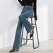 High-Waisted Stretch Flare Jeans For Women - 4-Way Elastic Bootcut Denim Pants (Long, Slim Fit, Korean Style)_mkmklike.com