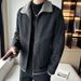 Pulse Pulse Thickened Men's Fleece-Lined Turn-Down Collar European And American Trend Cotton Denim Coat Slim Fit Handsome Jacket_mkmklike.com