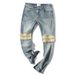 2027 Fashion European-USA High Street Hip-Hop Vintage Jeans Men Mid Waist Broken Hole Leg Zipper Straight Type Washed Denim Pants S-3XL_mkmklike.com