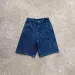 Men's Shorts Fashion Street Styl Harem Jeans COTTON Summer Harajuku Hip Hop Unisex Men Women Casual Loose Pant Dark Blue_mkmklike.com