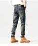 Men's Vintage Washed Slim Straight Jeans - Classic American Retro Style With Distressed Detail_mkmklike.com