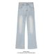Distressed Splatter Wash Jeans For Men – Slim Fit Stretch Denim With Artistic Patchwork (S-3XL) | Trendy Cropped Ankle Length For Streetwear Looks_mkmklike.com