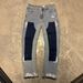 Men's Clothing European And American Men's Y2K Patchwork Painted Small Pattern Print Fashion Straight Leg Jeans_mkmklike.com