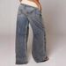 American Retro Street Washed Vintage Blue Unisex Straight Loose Design Casual Jeans_mkmklike.com
