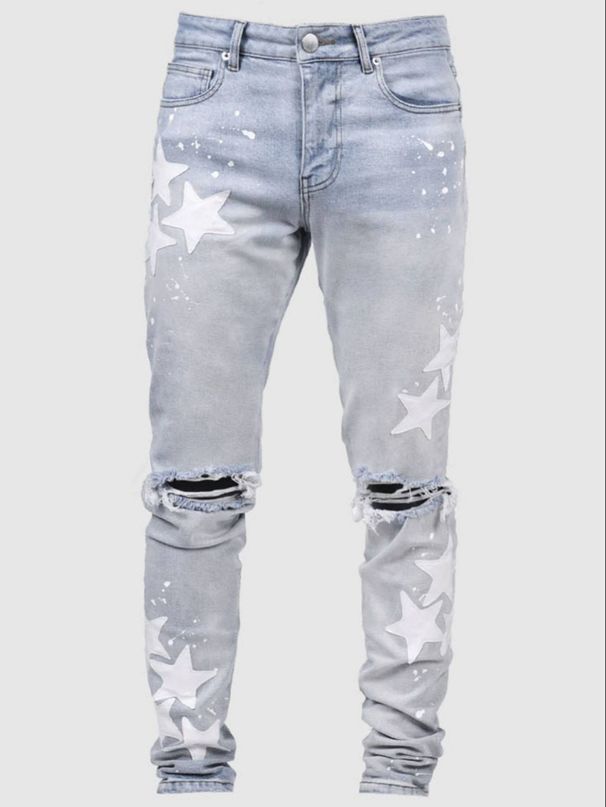Men's Clothing 25 New Star Regular Style Fashion High Street Denim Trousers_mkmklike.com