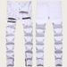 Men's White Splatter Paint Jeans | Slim Fit Stretch Denim With Artistic Detail And Breathable & Stretchy_mkmklike.com