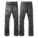 hot Seller Rhinestone Printed Jeans Flare Jeans Rock Men Mens Flare Pants_mkmklike.com