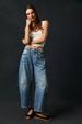Cross-Border Foreign Trade Niche Draped Jeans For Women Summer New Loose Straight Washed Wide-Leg Long Pants_mkmklike.com