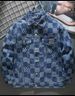 Men's Clothing Spring And Autumn High End Design Personality Jacquard Plaid Loose Plus Size Coat Denim Jacket Men_mkmklike.com