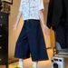 Men’s Clothing Large SizeHigh Street Vibe Style Printed Denim Shorts New Straight Loose Slim Casual Wide Leg Cropped Pants_mkmklike.com