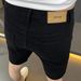 Men's Mid-Length Black Denim Shorts European Station Trendy Brand Diamond Pattern High End Korean Version Summer Thin Five Point Jeans_mkmklike.com