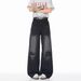Men's Clothing Plus Size Men's Loose Straight Leg Jeans Heavy Craftsmanship High Street Style Casual Ripped_mkmklike.com