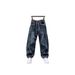 Retro Washed Denim Pants For Men - Vintage Loose Straight-Leg Jeans With Curved Hem & Distressed Details_mkmklike.com